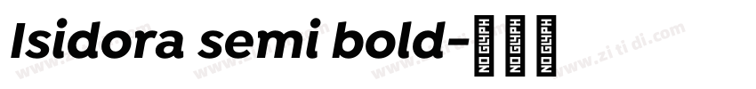 Isidora semi bold字体转换